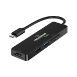 TECNOWARE FHUB17693 DOCKING STATION HUB USB-C 5 IN 1 ADAPTER: HDMI + USB2.0+ USB3.0+CARD SLOT SDXC E MICRO SD